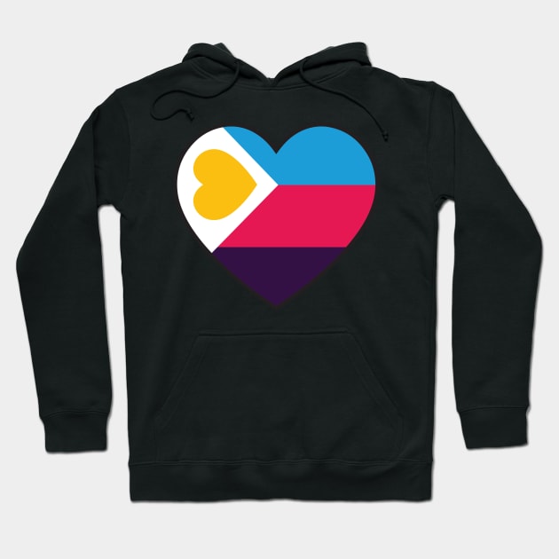 Polyamory Pride Heart - New Pride Colors! Hoodie by LaLunaWinters